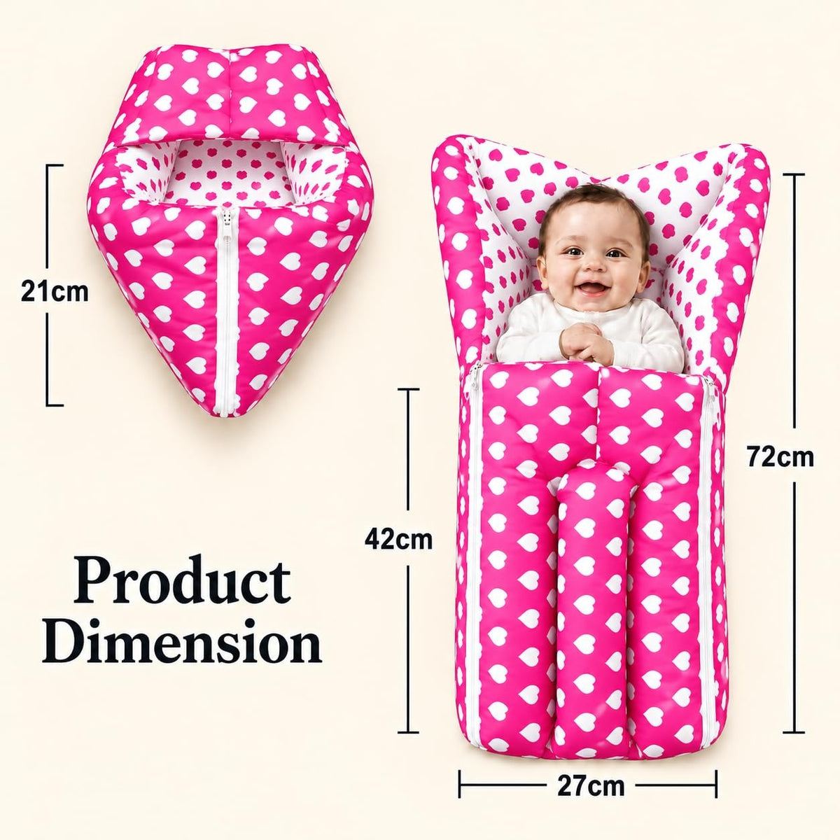 VParents Daisy Baby 4 Piece Bedding Set with Pillow and Bolsters Sleeping Bag and Bedding Set and Feeding Pillow Combo
