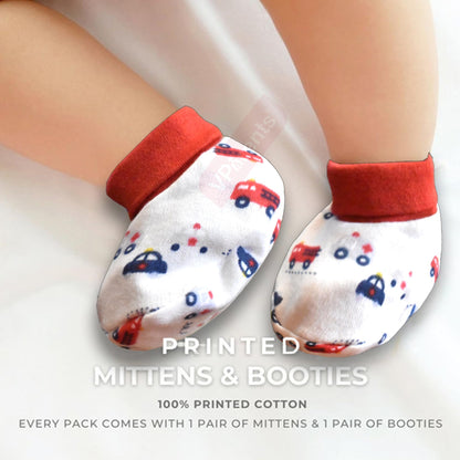 VParents Honey Punch New Born Baby Gift Set (Red, Pack of 8)