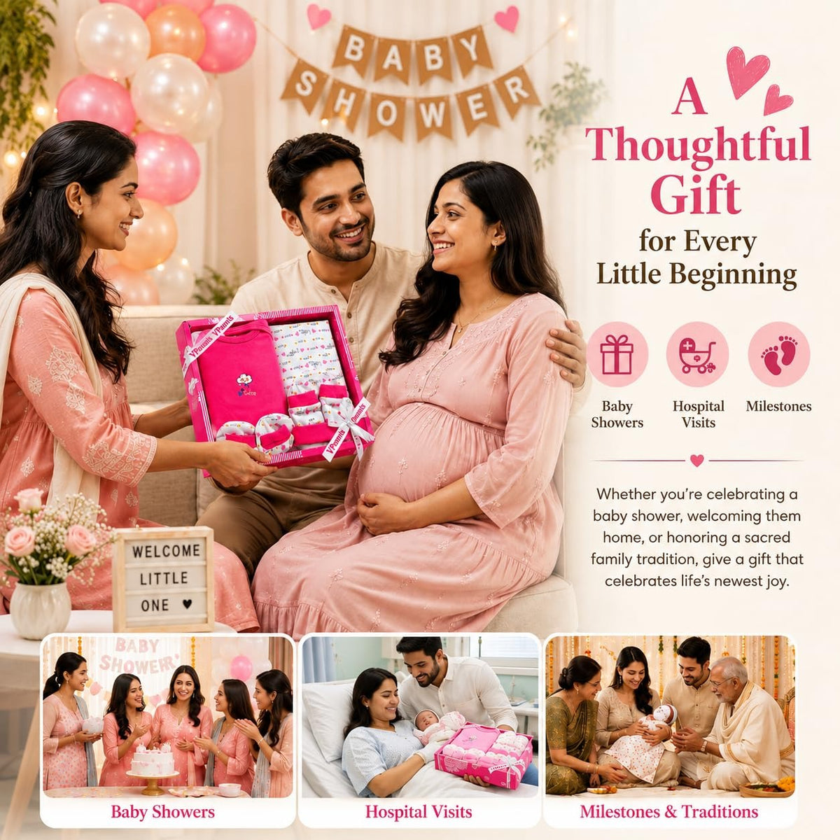 VParents Bitsy New Born Baby Gift Set