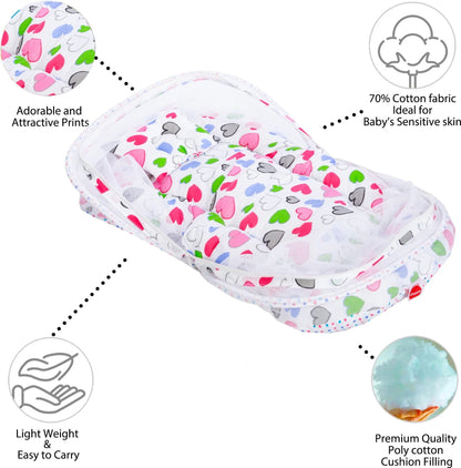 VParents Rosy Baby Feeding Pillow Bedding Set with Mosquito net and Sleeping Bag Combo