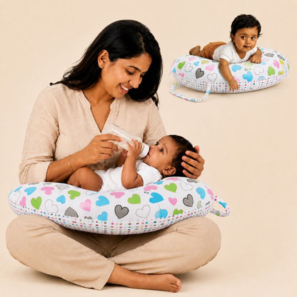 VParents Rosy Baby Feeding Pillow Bedding Set with Mosquito net and Sleeping Bag Combo