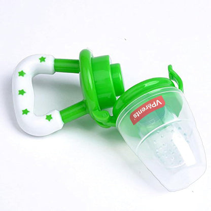 VParents  Silicone Food/Fruit Nibbler with Extra Mesh, Soft Pacifier/Feeder, Teether for Infant Baby, Infant, Joystar ,BPA Free -Assorted colour