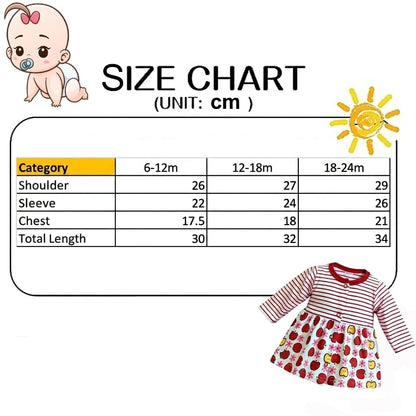 VParents Cotton Knee-Length Full Sleeves Girls 6-12 months Frock pack of 5