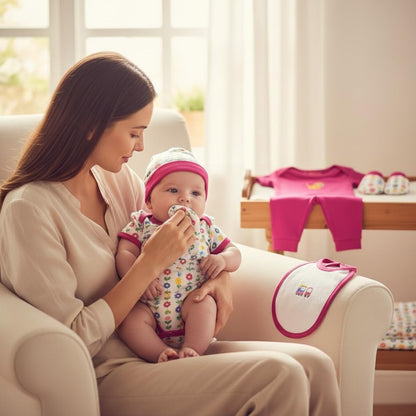 VParents Honey Punch New Born Baby Gift Set (Pink, Pack of 13)