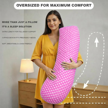 VParents Pregnancy Pillow for Women, Soft Maternity Pillows for Pregnancy Sleeping, Support for Back, Belly, HIPS, Legs, Maternity Pillow with Detachable and Adjustable Pillow Cover