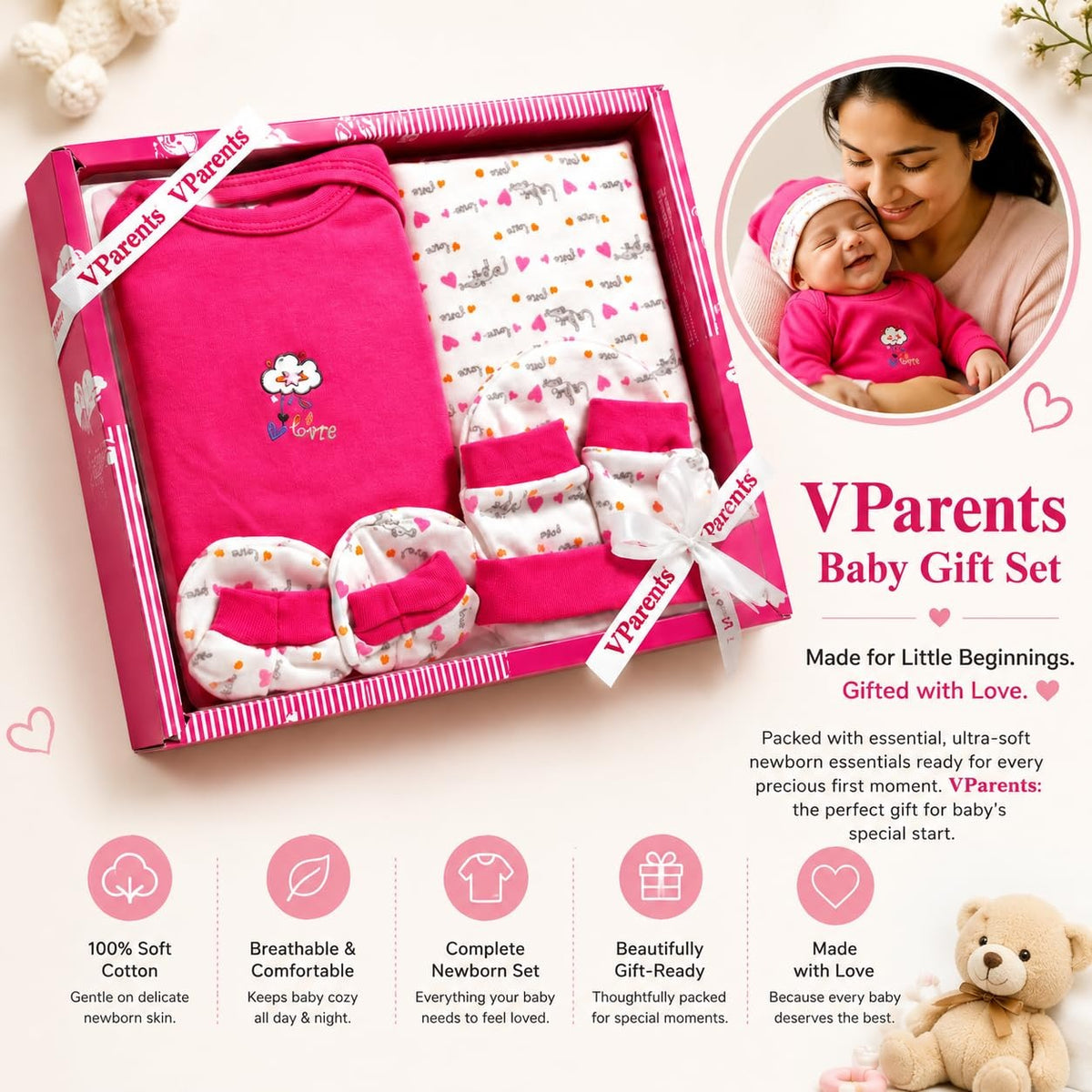 VParents Bitsy New Born Baby Gift Set