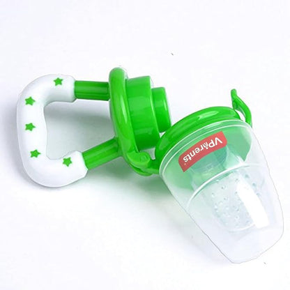 VParents  Silicone Food/Fruit Nibbler with Extra Mesh, Soft Pacifier/Feeder, Teether for Infant Baby, Infant, Joystar ,BPA Free -Assorted colour