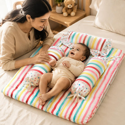 VParents Cheeky Cheeky Baby 4 Piece Bedding Set with Pillow and Bolsters