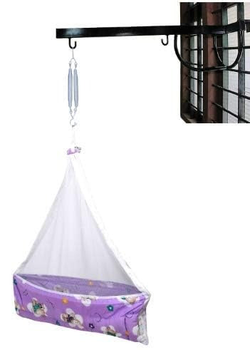 VParents Infant Baby Swing Cradle with Mosquito Net and Spring