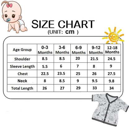 VParents Cotton New Born Baby Boy's & Baby Girls Half sleeves jabla and Shorts -Multicolour