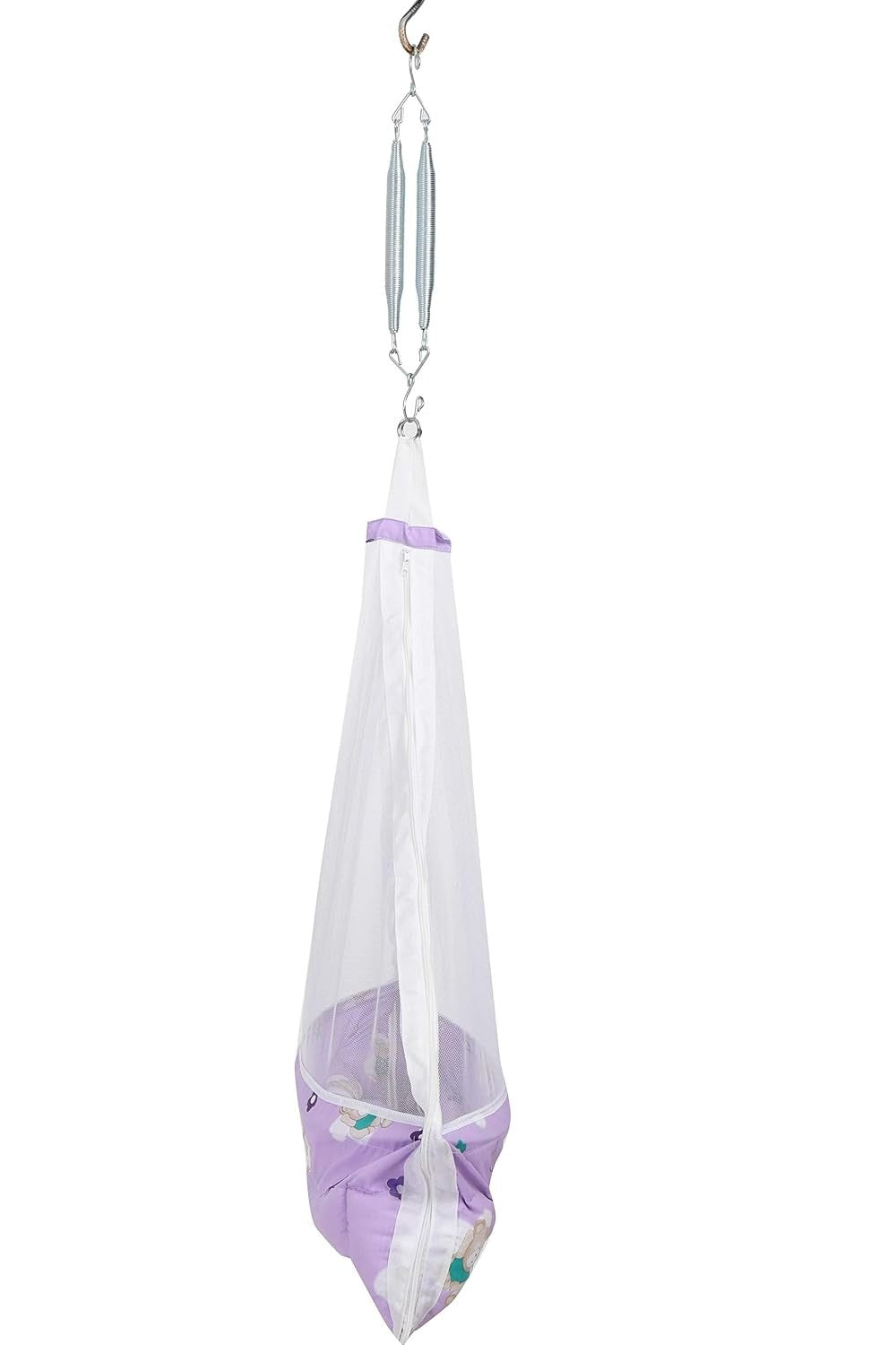 VParents Infant Baby Swing Cradle with Mosquito Net and Spring