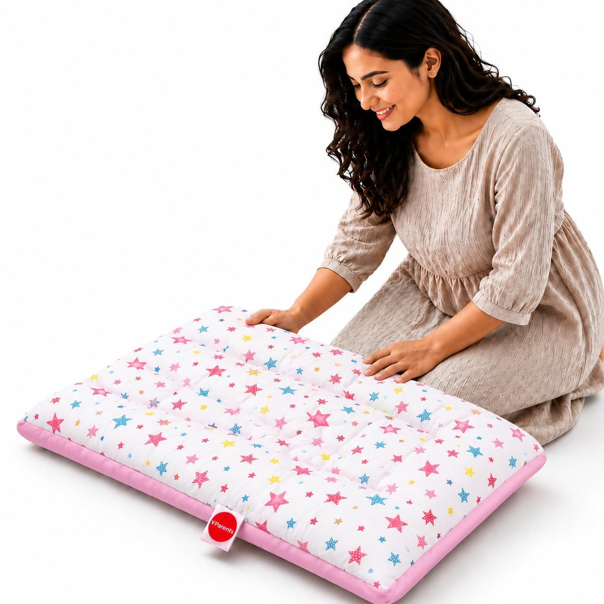 VParents Cheeky Cheeky Baby 4 Piece Bedding Set with Pillow and Bolsters
