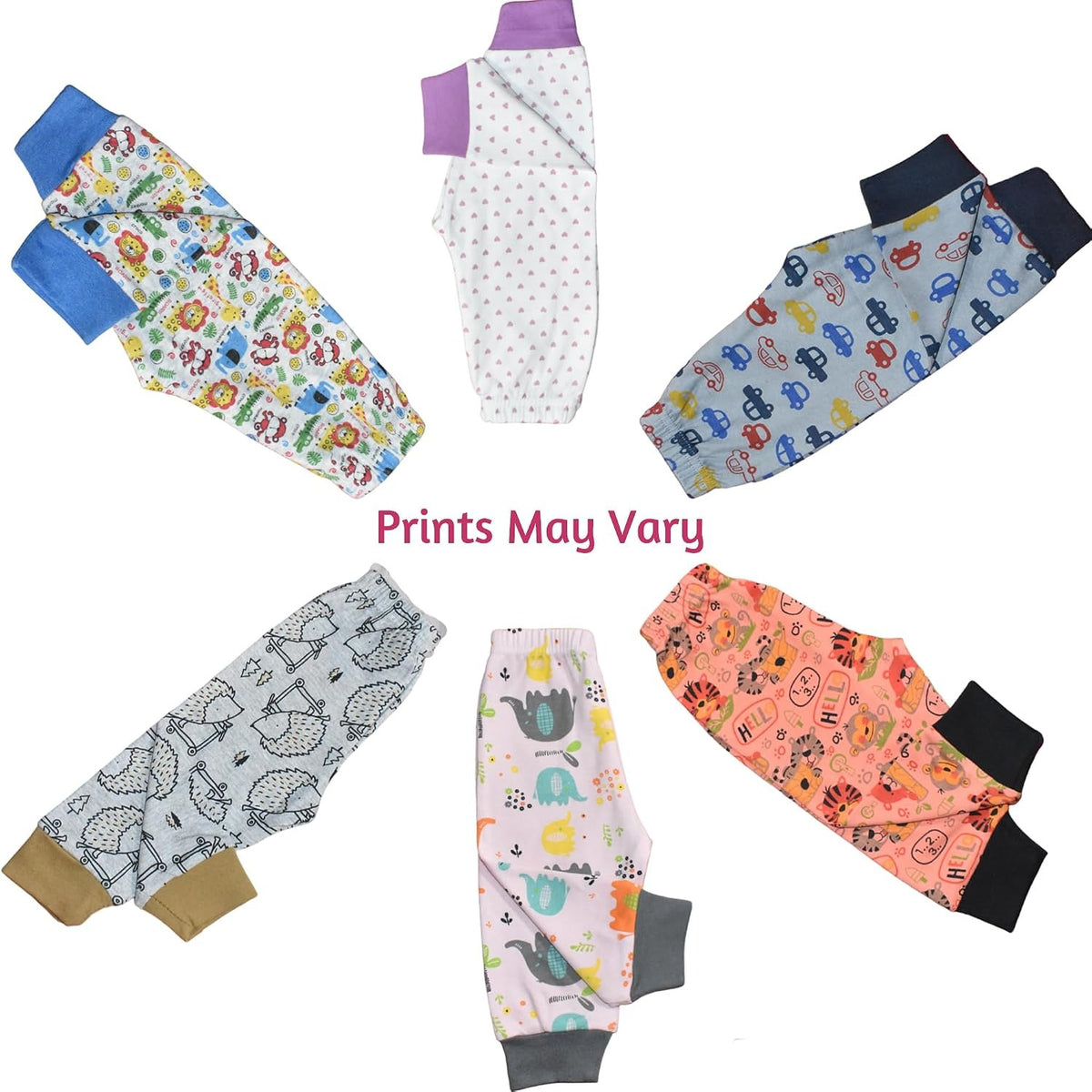 Vparents Cotton Pajama Track Pants for Boys and Girls Regular Fit Loose Fit Track Multicolor Designs