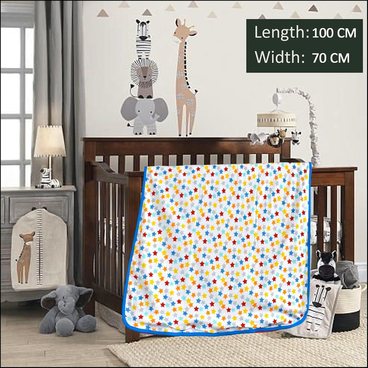 VParents cotton New Born Baby Hooded Wrapper Blanket,sigle layer  -Assorted design deo