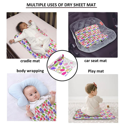 VParents Chunky Nappy Changing Mat Sleeping mats Water Proof Bed Protector sheet for New Born Baby  (0-3 Months)
