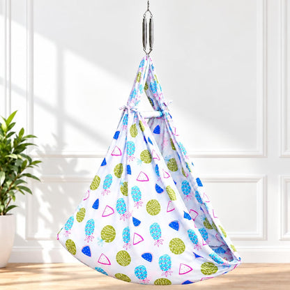 VParents Infant Baby Swing Cradle with Mosquito Net and Spring