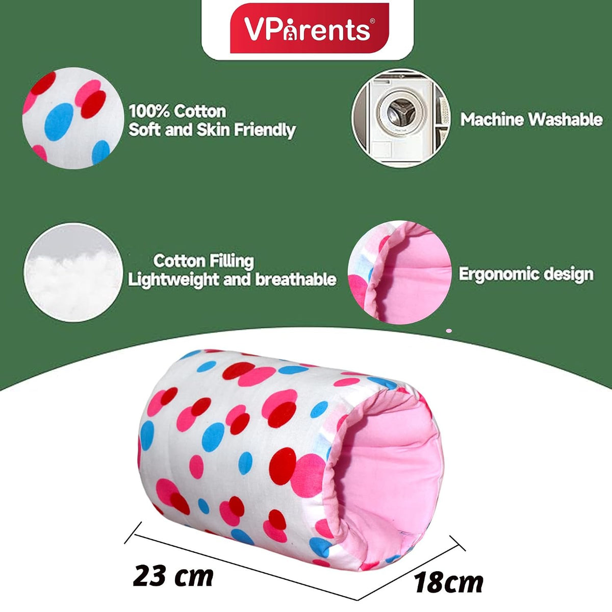 VParents Baby Feeding Arm Pillow for New Born Nursing Pillow for Breast and bottle feeding pillow