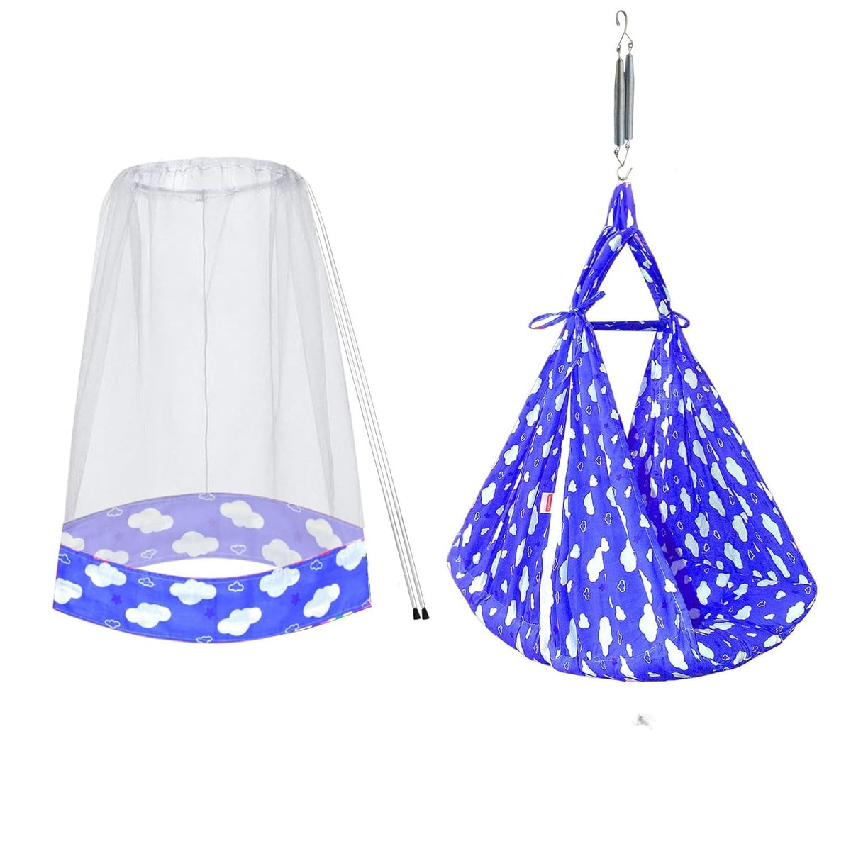 VParents Infant Baby Swing Cradle with Mosquito Net and Spring