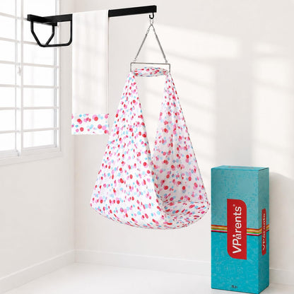 VParents Infant Baby Swing Cradle with Mosquito Net and Spring