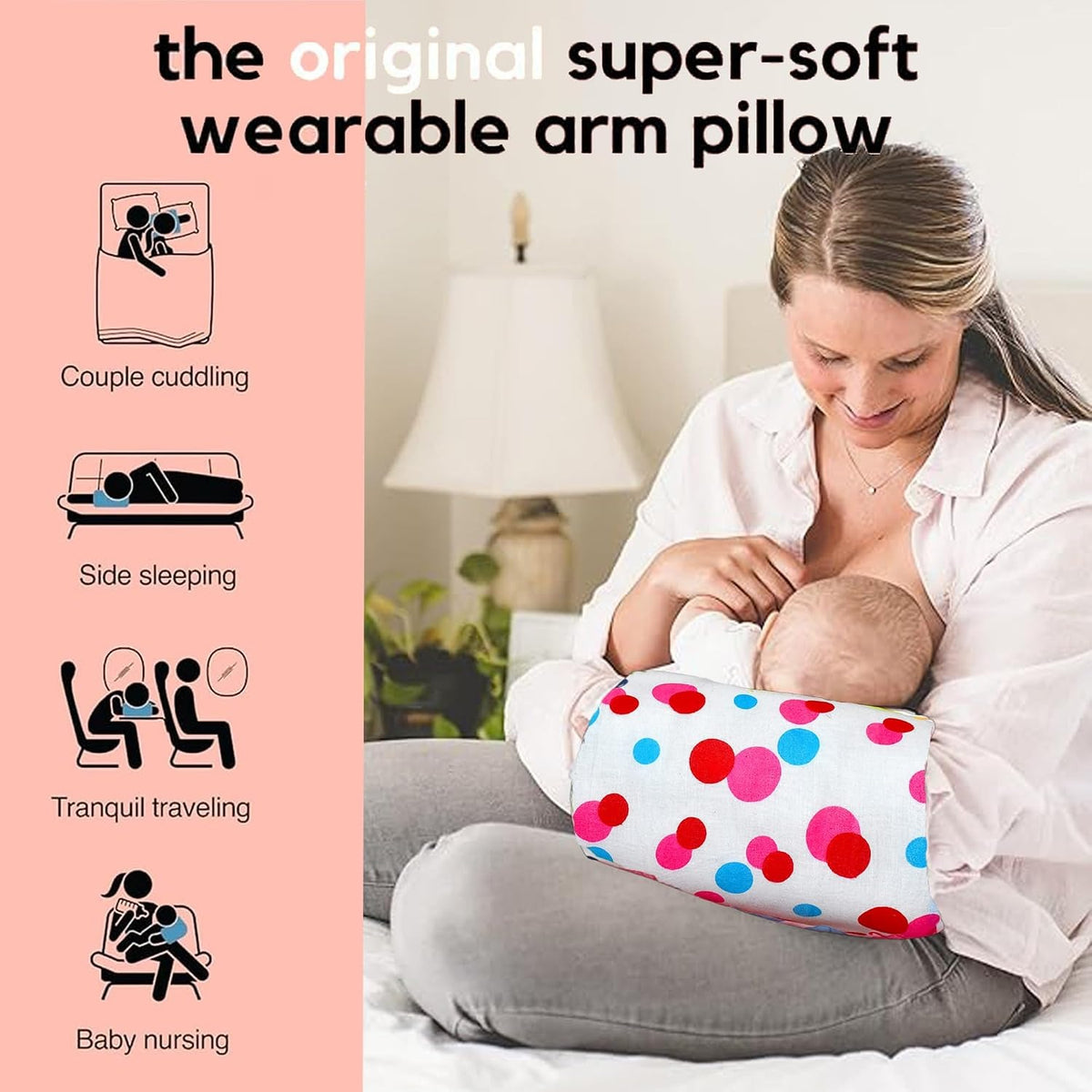 VParents Baby Feeding Arm Pillow for New Born Nursing Pillow for Breast and bottle feeding pillow