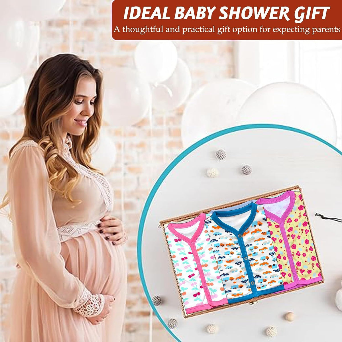 Vparents half sleeves Cotton New Born Baby Boy's & Baby Girls jabla -Multicolour - Assorted Design (0-3 months)