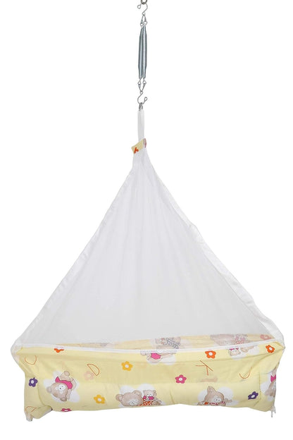 VParents Infant Baby Swing Cradle with Mosquito Net and Spring
