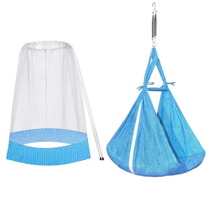 VParents Infant Baby Swing Cradle with Mosquito Net and Spring