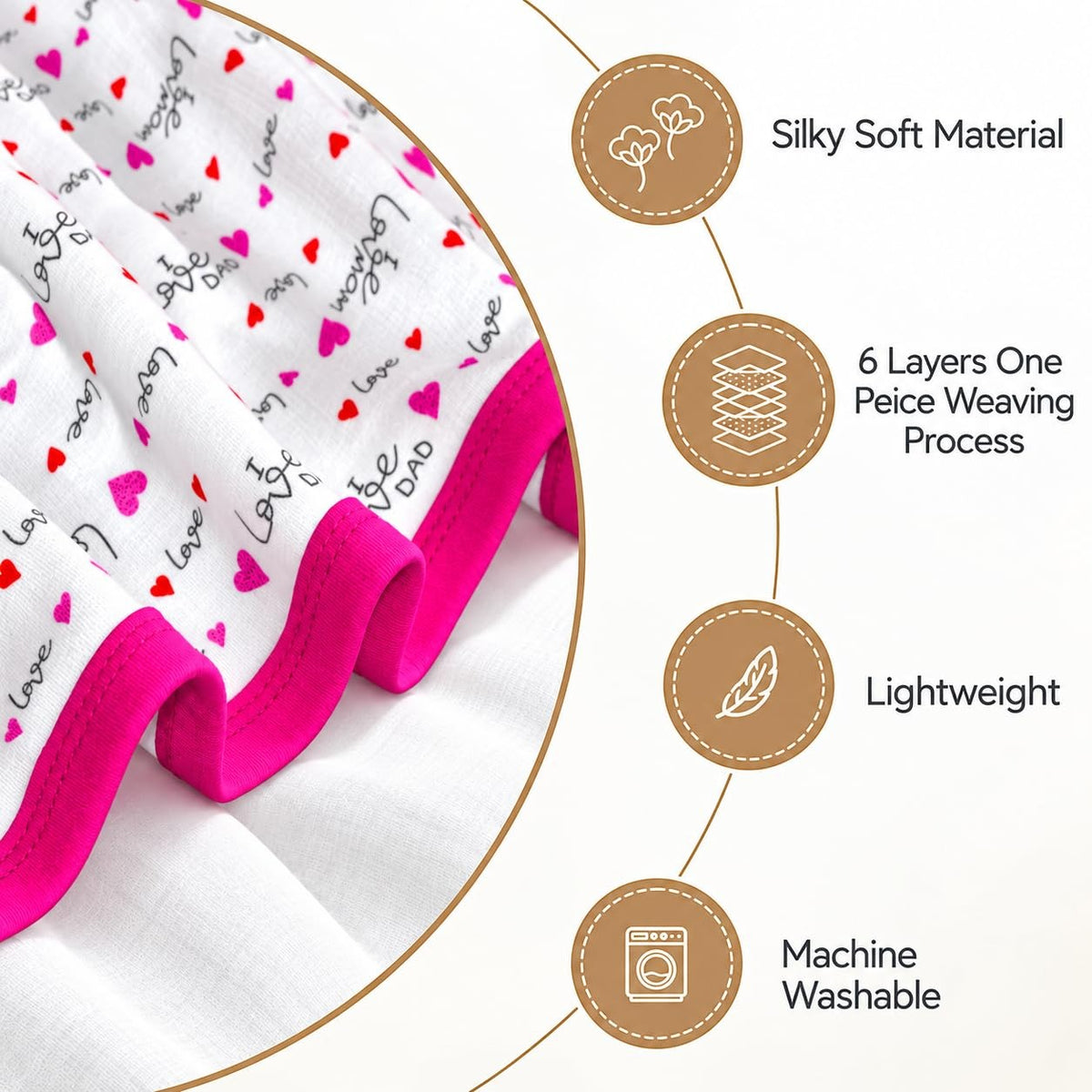 VParents cotton New Born Baby Hooded Wrapper Blanket,sigle layer  -Assorted design deo