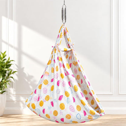 VParents Infant Baby Swing Cradle with Mosquito Net and Spring