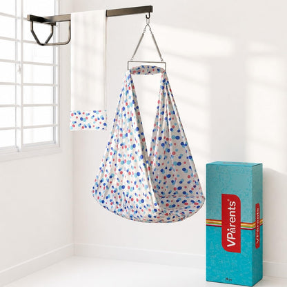 VParents Infant Baby Swing Cradle with Mosquito Net and Spring