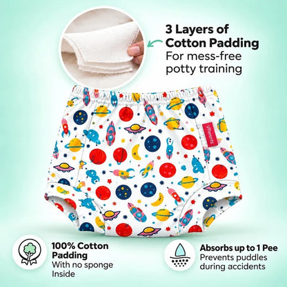 VParents Padded Underwear for Babies and Toddlers with 3 Layers of Cotton Padding Potty Training  Pull Up & Diaper-Free Time (1 - 2 years ,Unicorn)