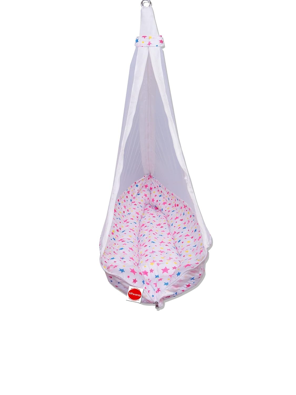 VParents Infant Baby Swing Cradle with Mosquito Net and Spring