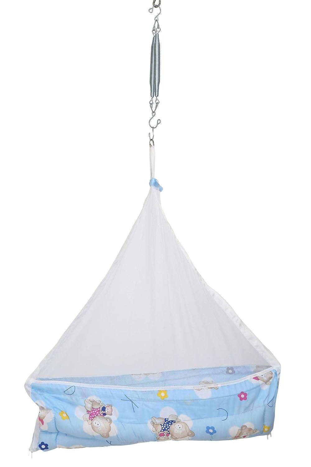 VParents Infant Baby Swing Cradle with Mosquito Net and Spring