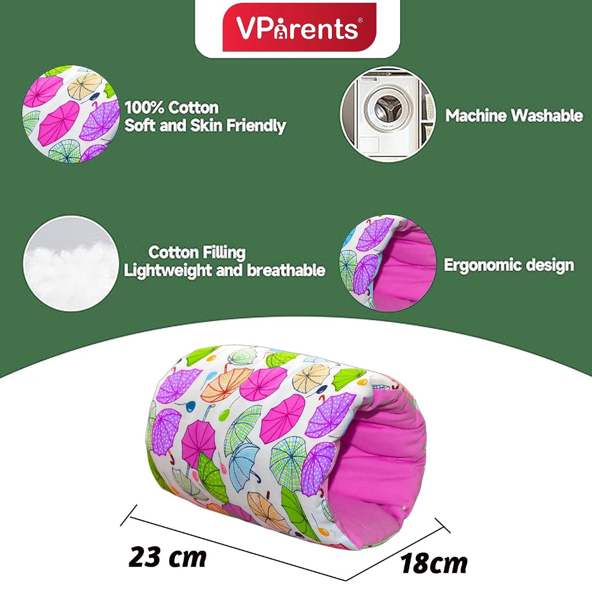 VParents Baby Feeding Arm Pillow for New Born Nursing Pillow for Breast and bottle feeding pillow
