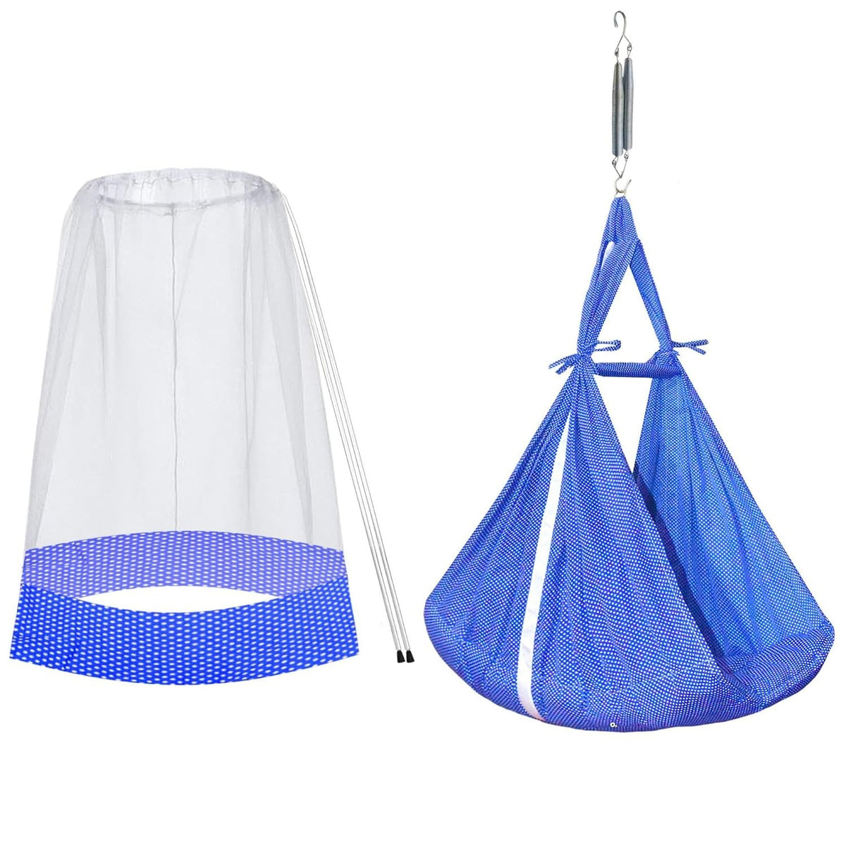 VParents Infant Baby Swing Cradle with Mosquito Net and Spring