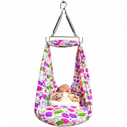 VParents Infant Baby Swing Cradle with Mosquito Net and Spring