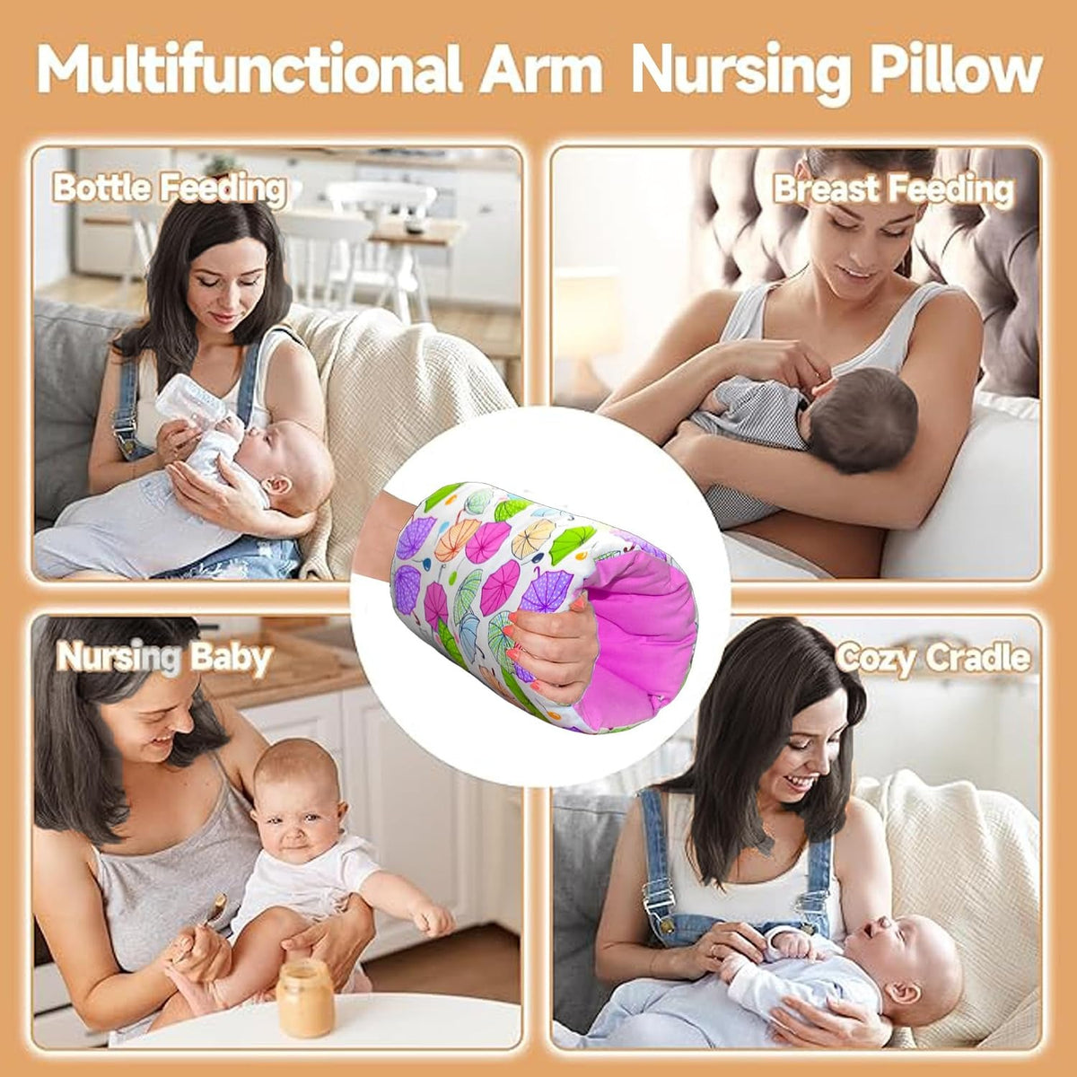 VParents Baby Feeding Arm Pillow for New Born Nursing Pillow for Breast and bottle feeding pillow