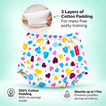 VParents Padded Underwear for Babies and Toddlers with 3 Layers of Cotton Padding Potty Training  Pull Up & Diaper-Free Time (2 - 3 years ,Unicorn)