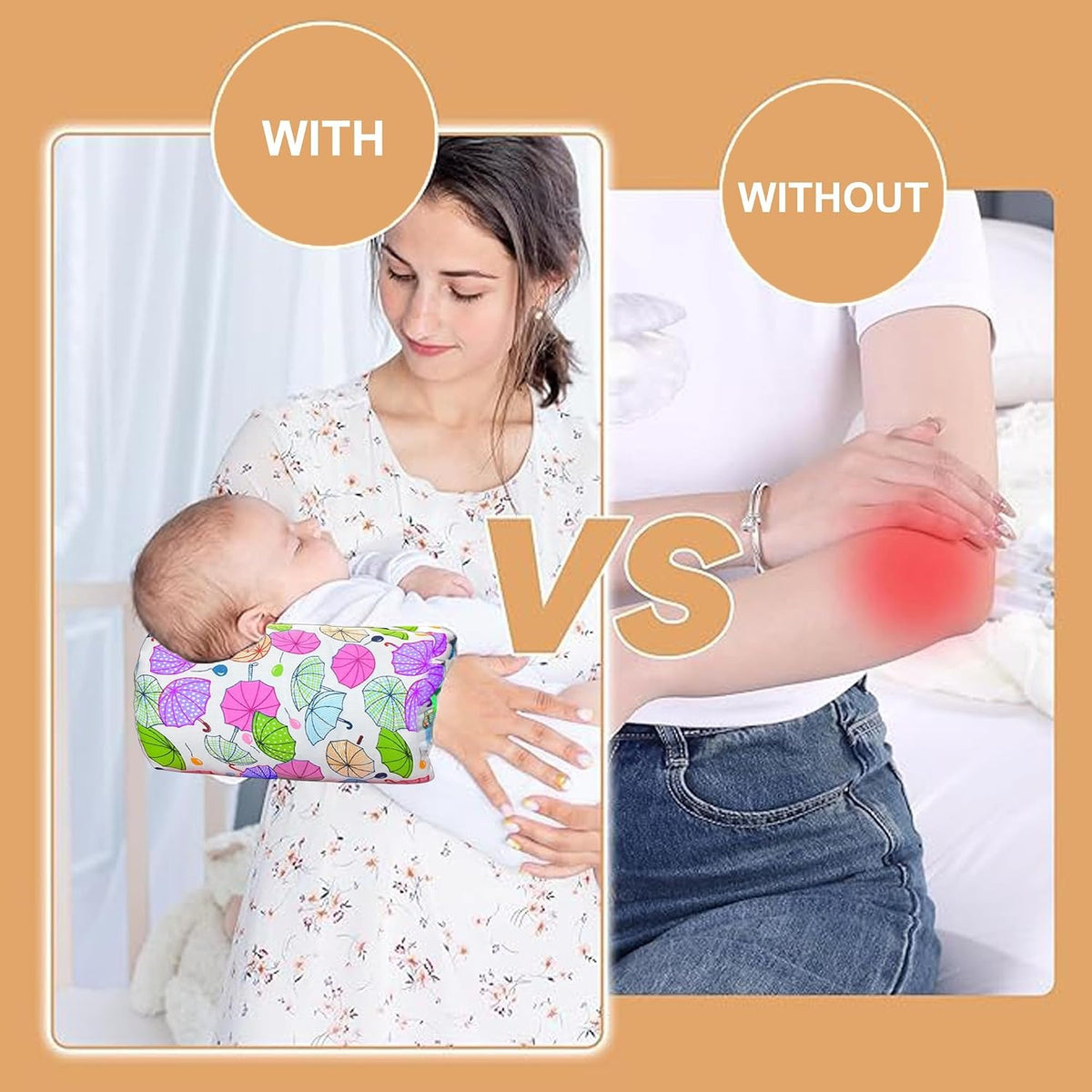 VParents Baby Feeding Arm Pillow for New Born Nursing Pillow for Breast and bottle feeding pillow
