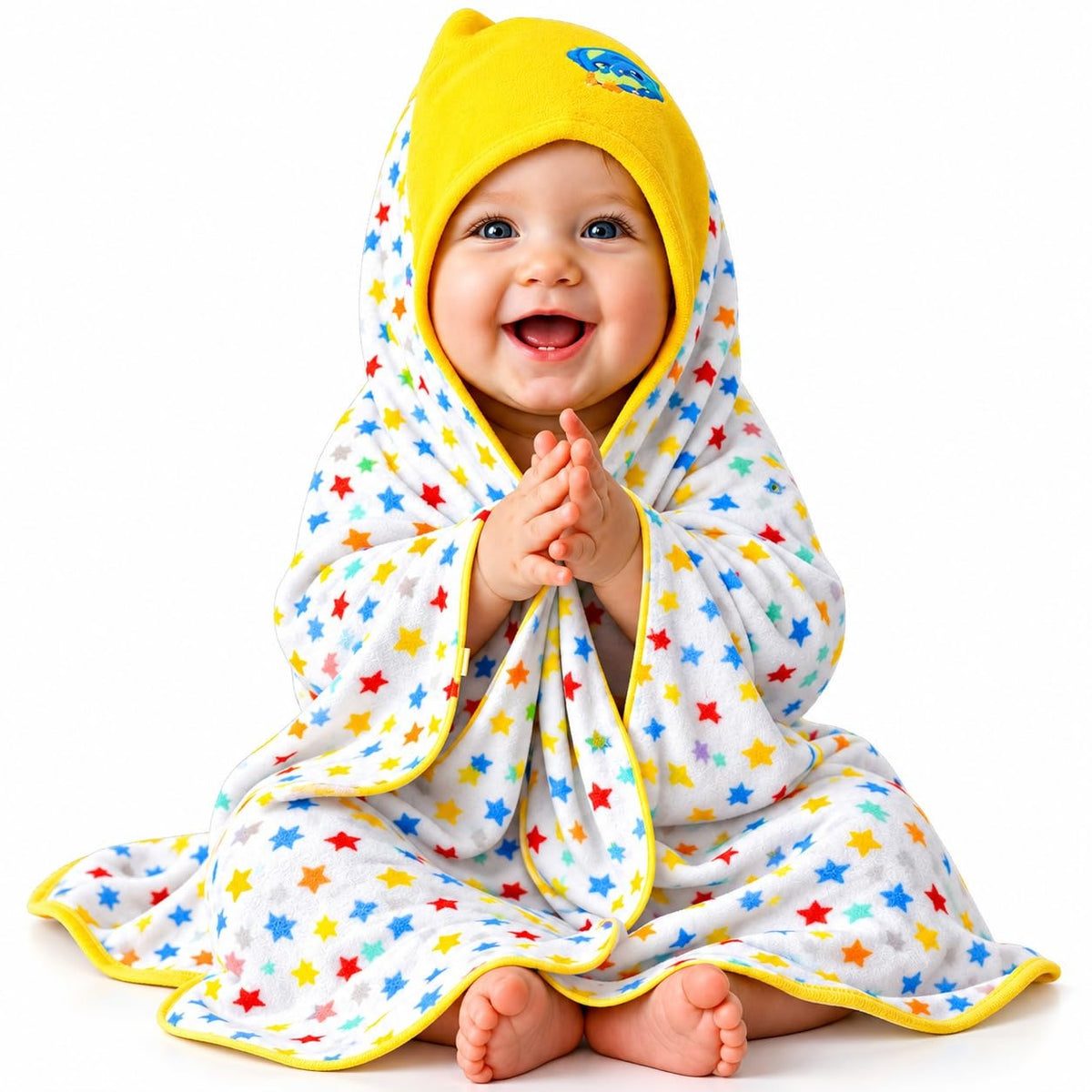 VParents cotton New Born Baby Hooded Wrapper Blanket,sigle layer  -Assorted design deo
