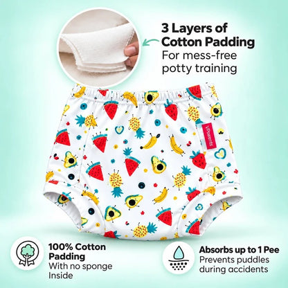 VParents Padded Underwear for Babies and Toddlers with 3 Layers of Cotton Padding Potty Training  Pull Up & Diaper-Free Time (2 - 3 years Dinosaur)