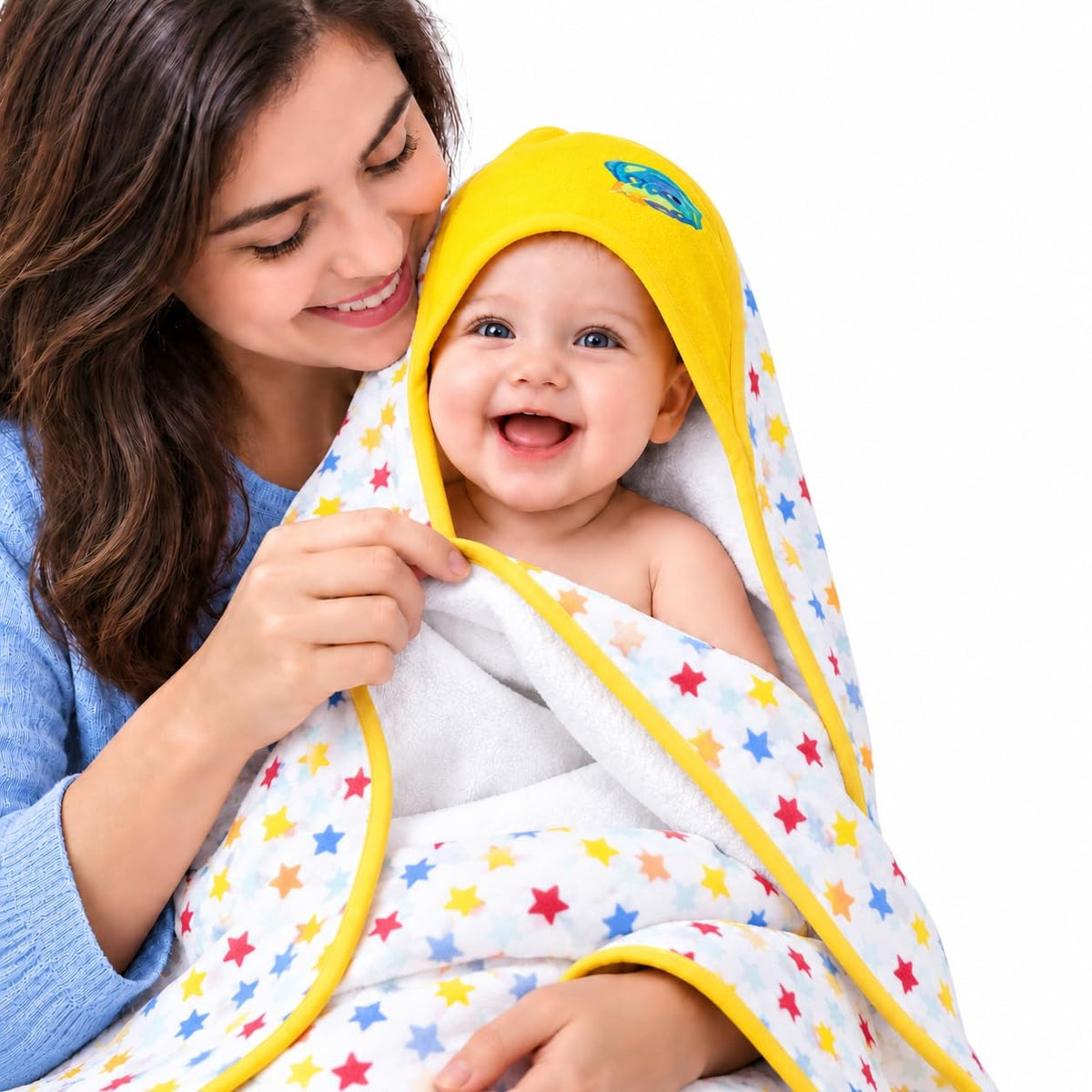 VParents cotton New Born Baby Hooded Wrapper Blanket,sigle layer  -Assorted design deo