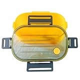 VParents  Lunch Box for Kids Tiffin Box  Leak Proof lid with air hole Plastic with spoon and handle, 800ml (Assorted color)