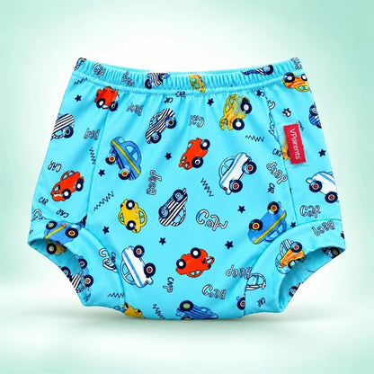 VParents Padded Underwear for Babies and Toddlers with 3 Layers of Cotton Padding Potty Training  Pull Up & Diaper-Free Time (6 -12 months ,Car)