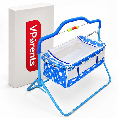 VParents Bunny New Born Baby Crib Bassinet cot Swing Cradle Jhula Palna(blue)