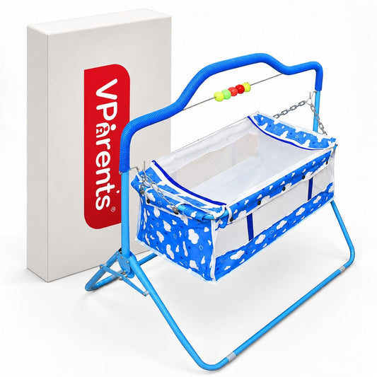 VParents Bunny New Born Baby Crib Bassinet cot Swing Cradle Jhula Palna(blue)