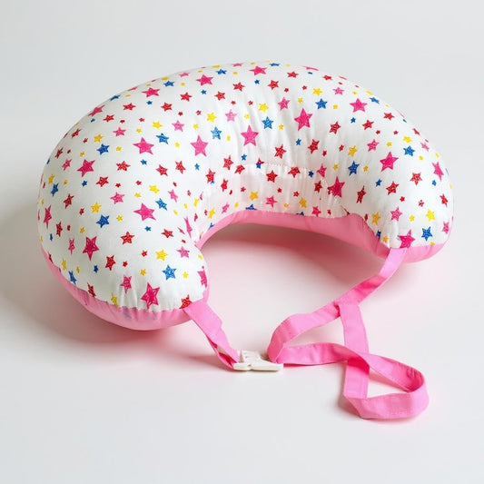 VParents Joy Multipurpose Baby Feeding Nursing Cum Maternity Pillow for New Born (Pink)