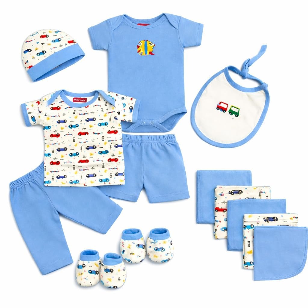 VParents New Born Baby Gift Set for baby shower boys and girls just born ( Pack of 13)