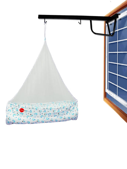 VParents Galaxy baby cradle with Attached bed and Mosquito net 
