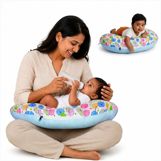 VParents Baby Breast Feeding Pillow, Nursing Pillow, Maternity Feeding Pillow for mother and New born baby (Chunky)